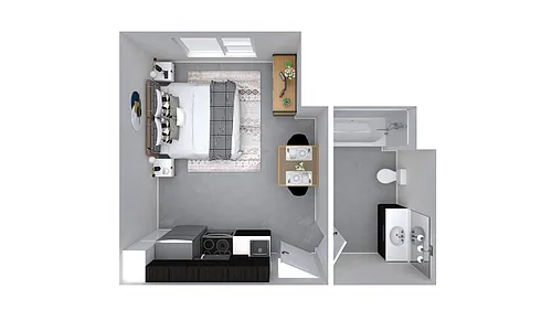 Floor plan Studio Balcony