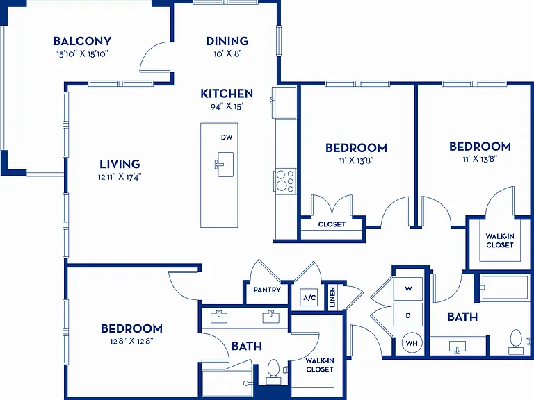 3 Bedroom | 2 Bath | 1428 SF 3 Bedroom | 2 Bath | 1428 SF