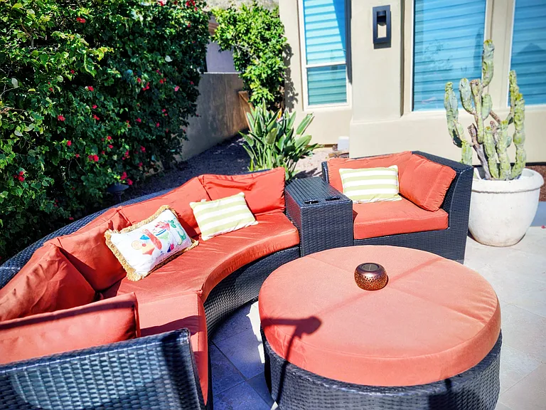 A few more steps to this cozy sunning spot