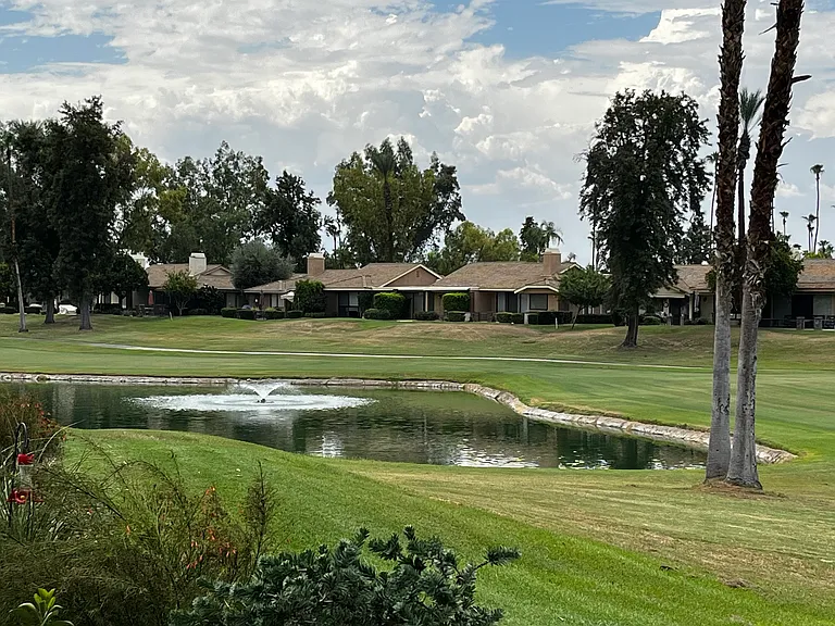 Water hazard view from our patio on sixth west Fairway