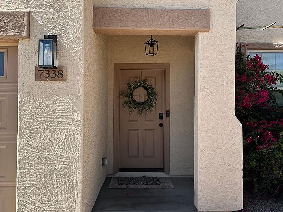 Front door with ring door bell and keyless entry