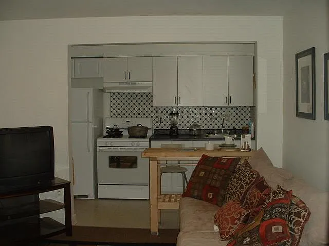living room kitchen view