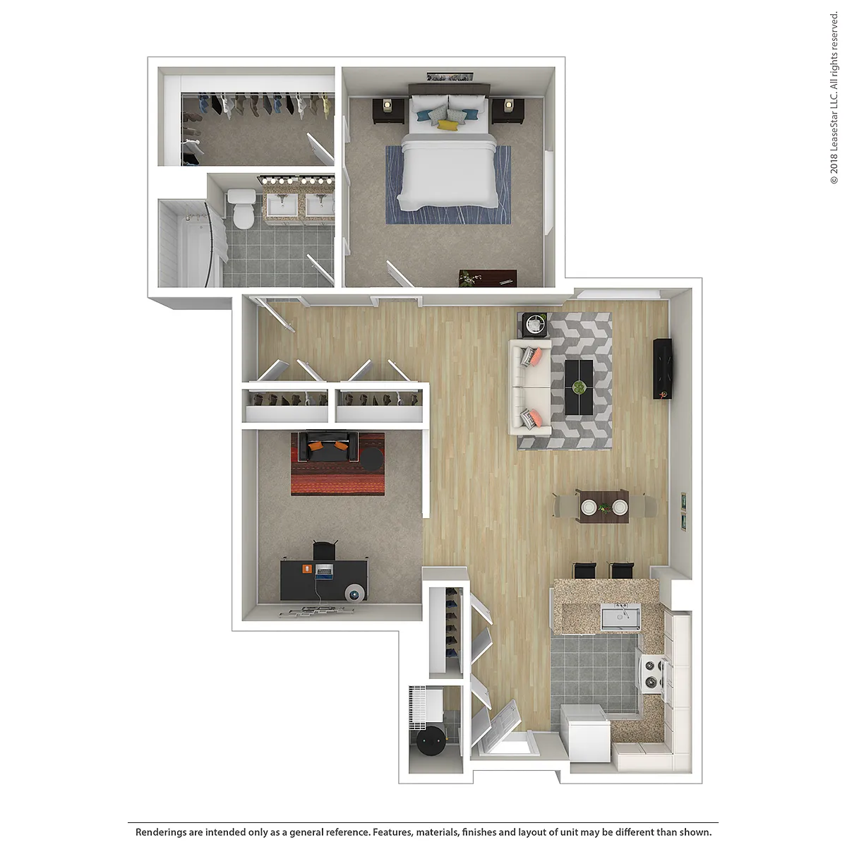 Floor plan 1 BR Den Concord