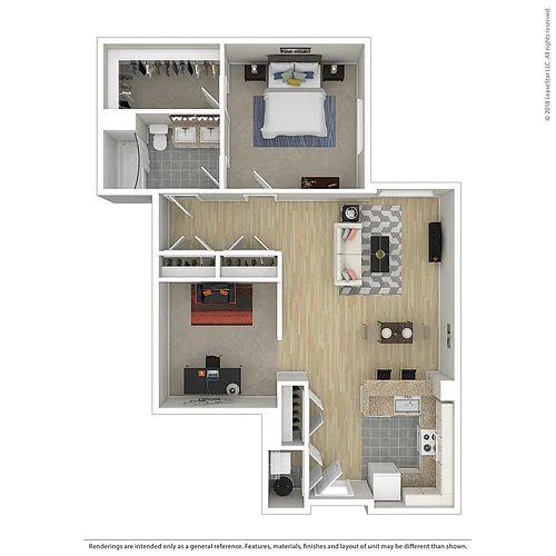 Floor plan 1 BR Den Concord