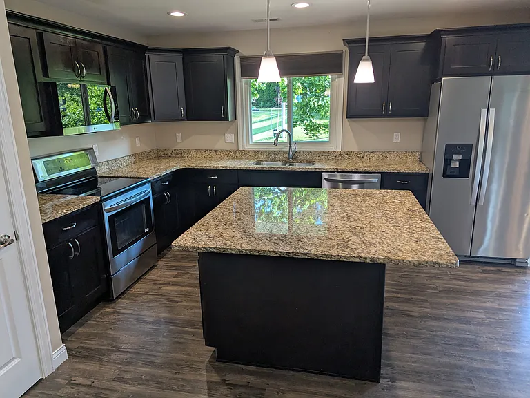 open Kitchen, dining room, living room