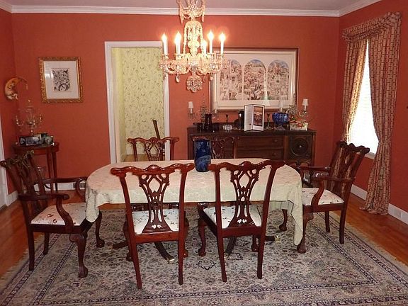 Large dining room will accomodate a crowd around the table.