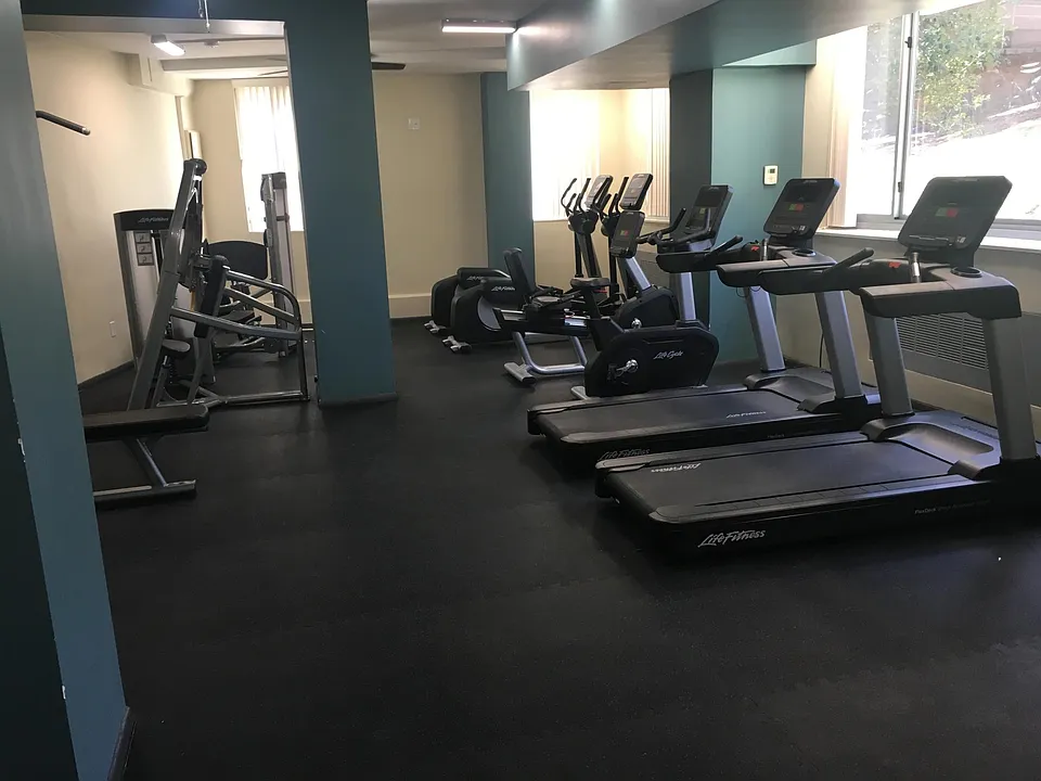 Modern, upscale fitness center.