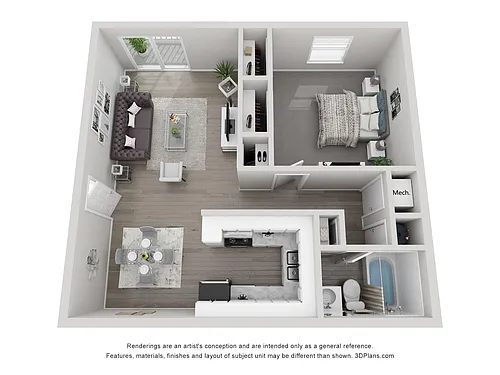 Floor plan Phase 1 - 1 x 1 Standard