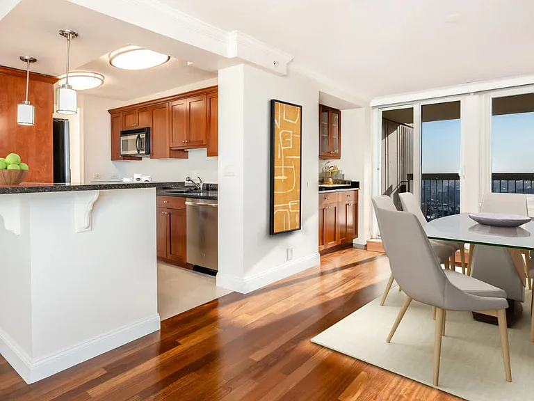 Living Room with Hard Surface Flooring and Balcony