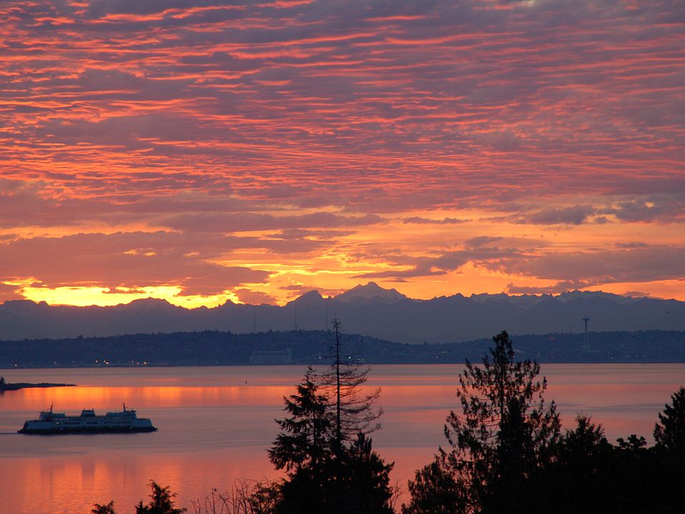 Sunrise over Seattle