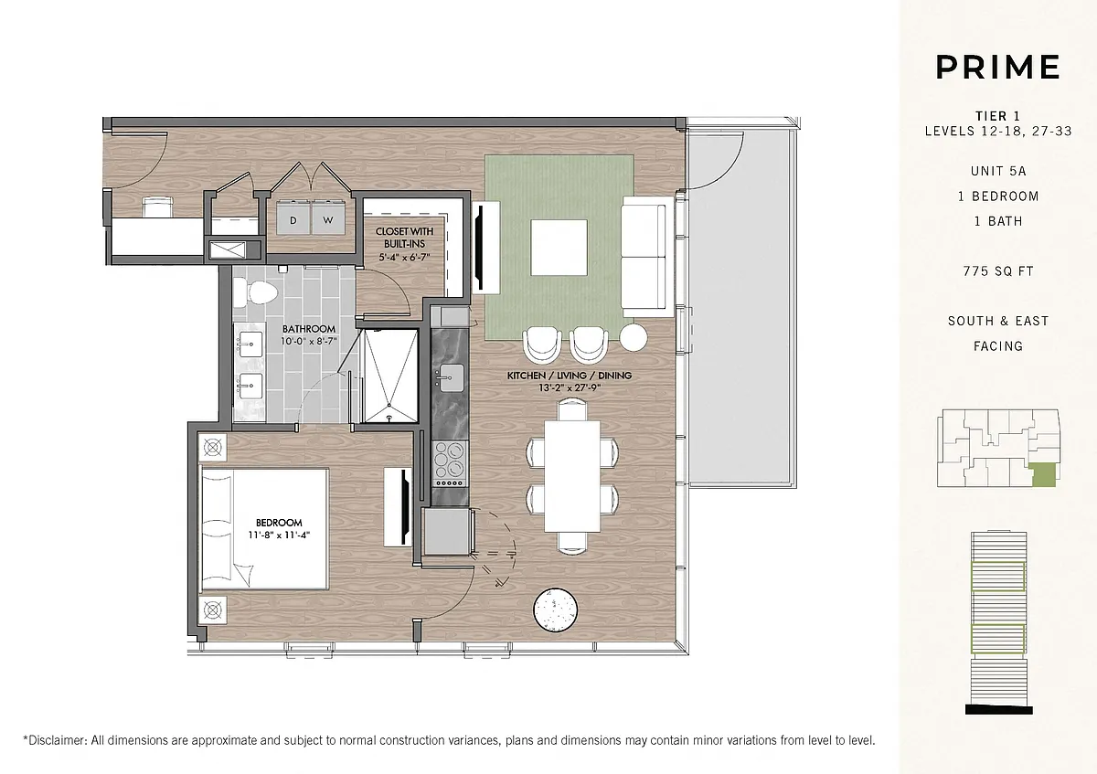Floor plan Prime One BR Stack 05