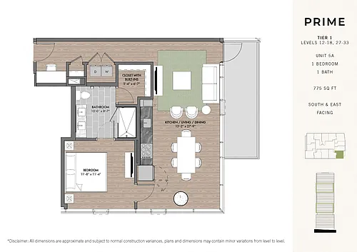 Floor plan Prime One BR Stack 05