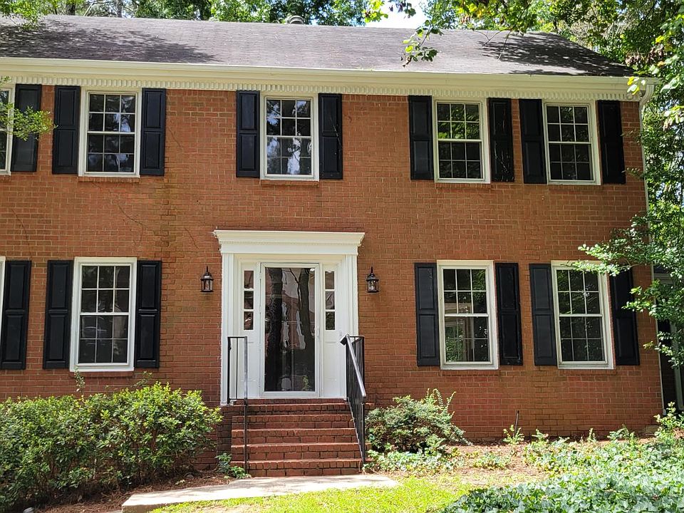 front view of house. Pretty far off of the street