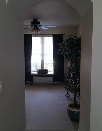 Arched entry into formal dining room