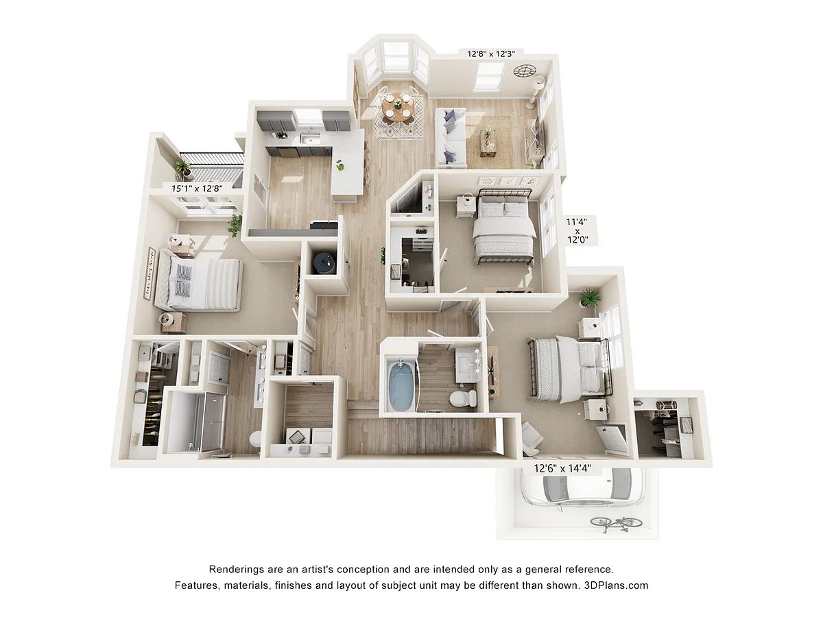 Floor plan BH-C1 (U) w/ Garage