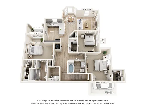 Floor plan BH-C1 (U) w/ Garage