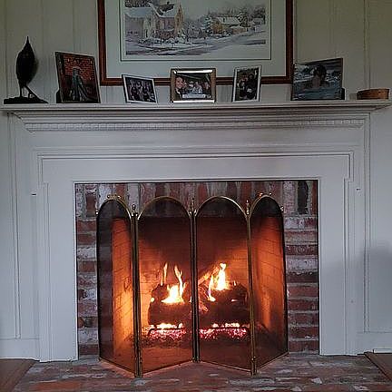 Gas fireplace in living room