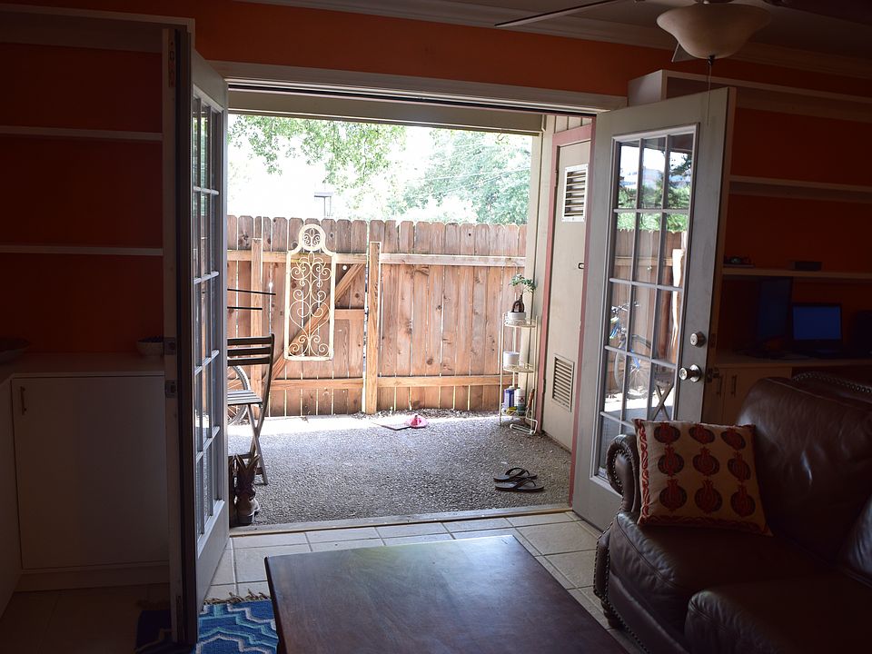 Double doors off living room