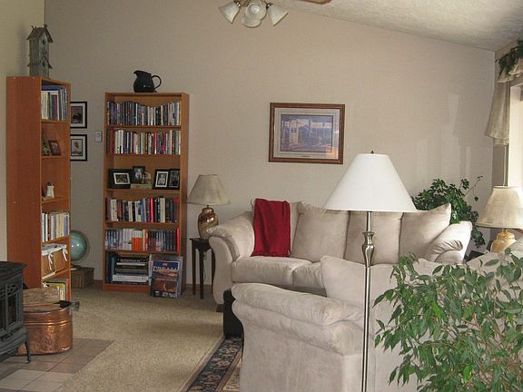 Living Room with wood stove
