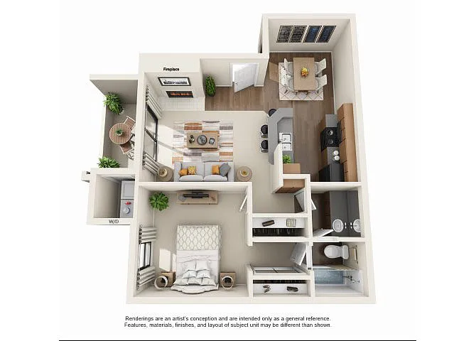 Floor plan 1 bedroom Casita Renovated