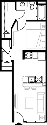 Floor plan Studio Grand Courtyard