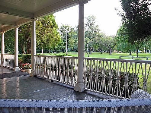 Veranda overlooking park