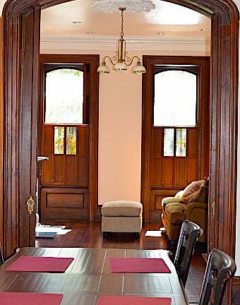 View from middle room to front room