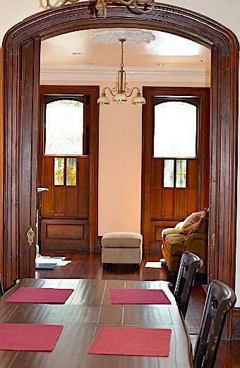 View from middle room to front room