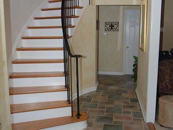 Grand Curved Stairway Foyer