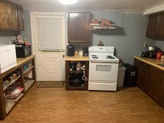 Kitchen with new floors