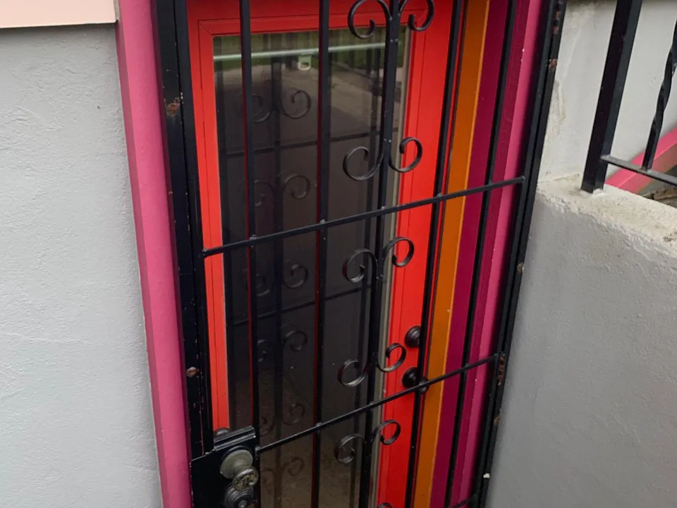 Front door, Security door for added protection