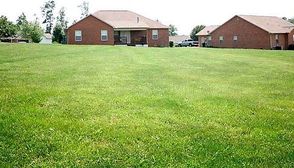 view of back of home from property line .8 acre