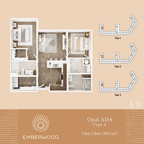 Floor plan Opal ADA