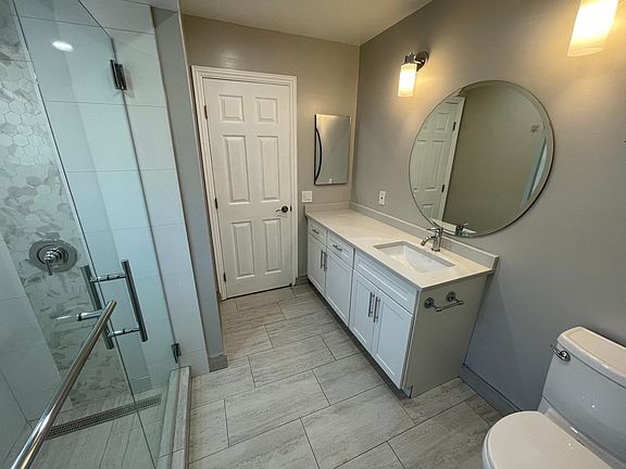 Master bathroom with walk-in shower