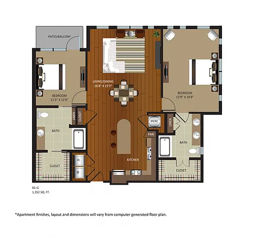 Floor plan B1-G Accessible Unit