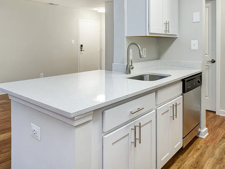 Open-concept kitchen with breakfast bar