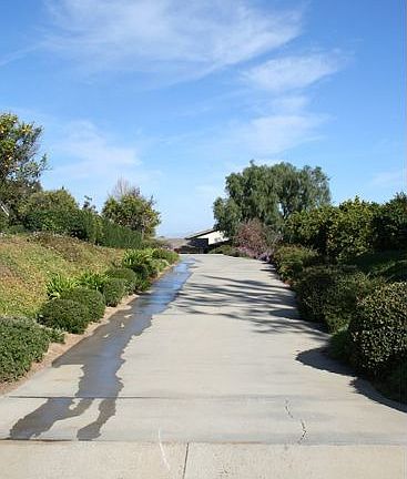 Driveway towards house