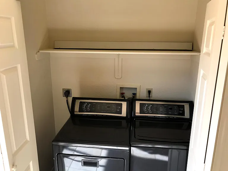Washer/Dryer are NOT included, but hookups for both are present. Tenant provides their own appliances.
