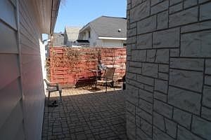 Side View of Brick Patio