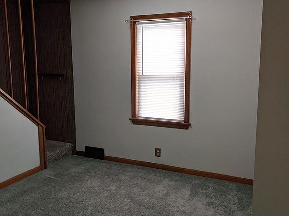 Dining room with built in cabinet.