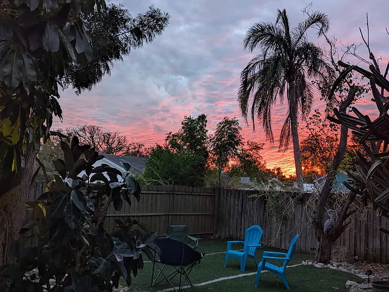Sunset from backyard