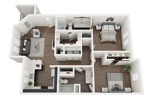 Floor plan 2D-N BALCONY