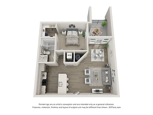 Floor plan Andante - One bedroom
