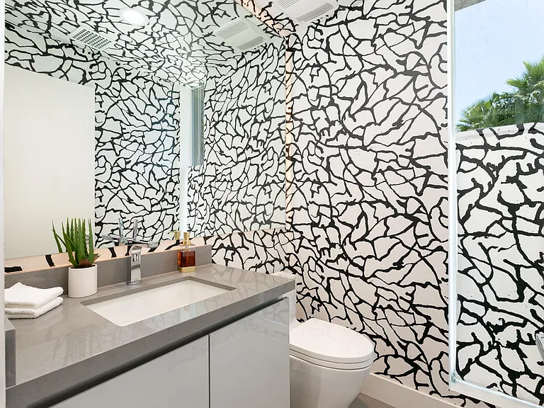 Powder room/ half bath on first floor.