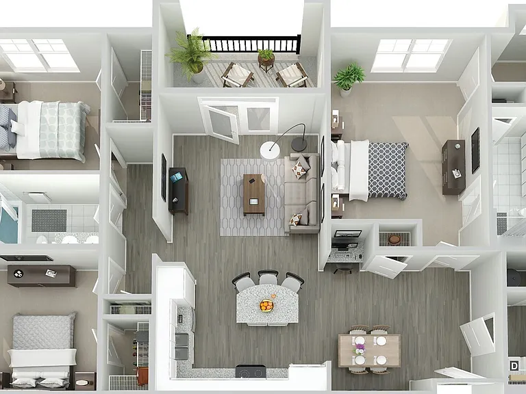 C2A floor plan The Peak at Nichols Plaza
