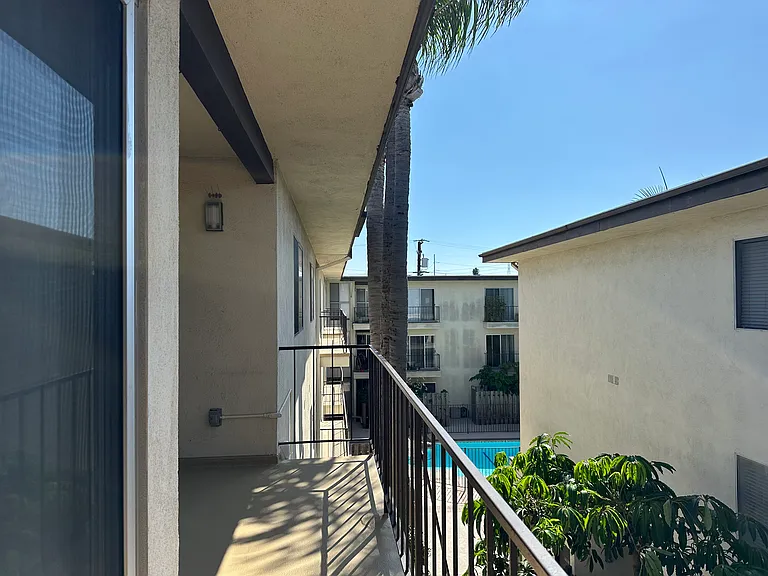 View towards Pool Area from Balcony