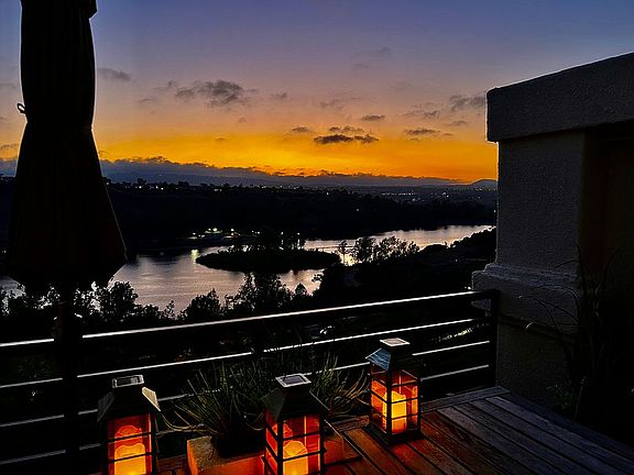 Evening balcony view