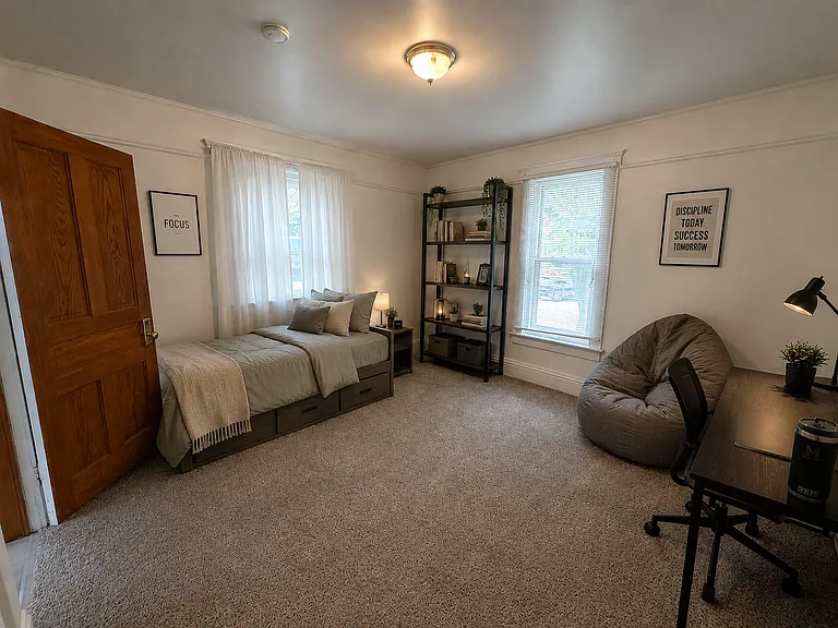 Bedroom 1 off the foyer