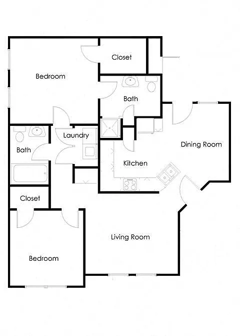 Floor plan Two Bedroom B