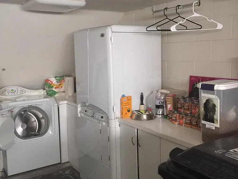 Washer and Dryer in garage.